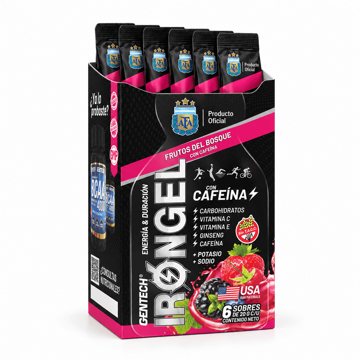 Iron Gel con Cafeína x6